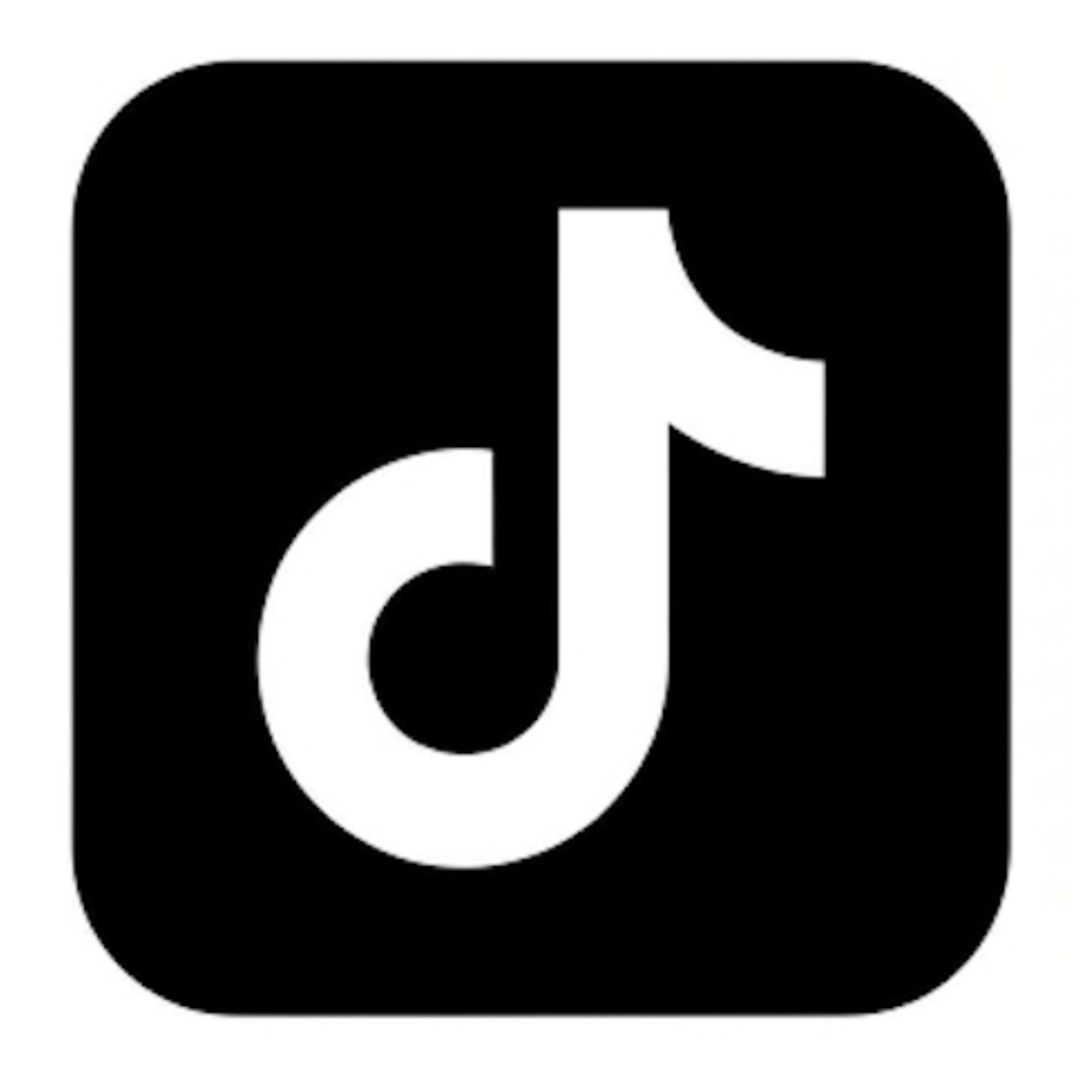Logo TikTok BLEEQUP — biểu tượng tài khoản TikTok chính thức BLEEQUP (mục mạng xã hội cộng đồng, nền đen với nốt nhạc cách điệu màu trắng)